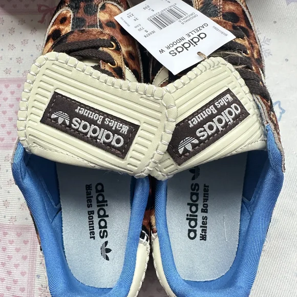 adidas x Wales Bonner Samba Leopard Print Pony Hair Low-Top Sneakers - Picture 7 of 11